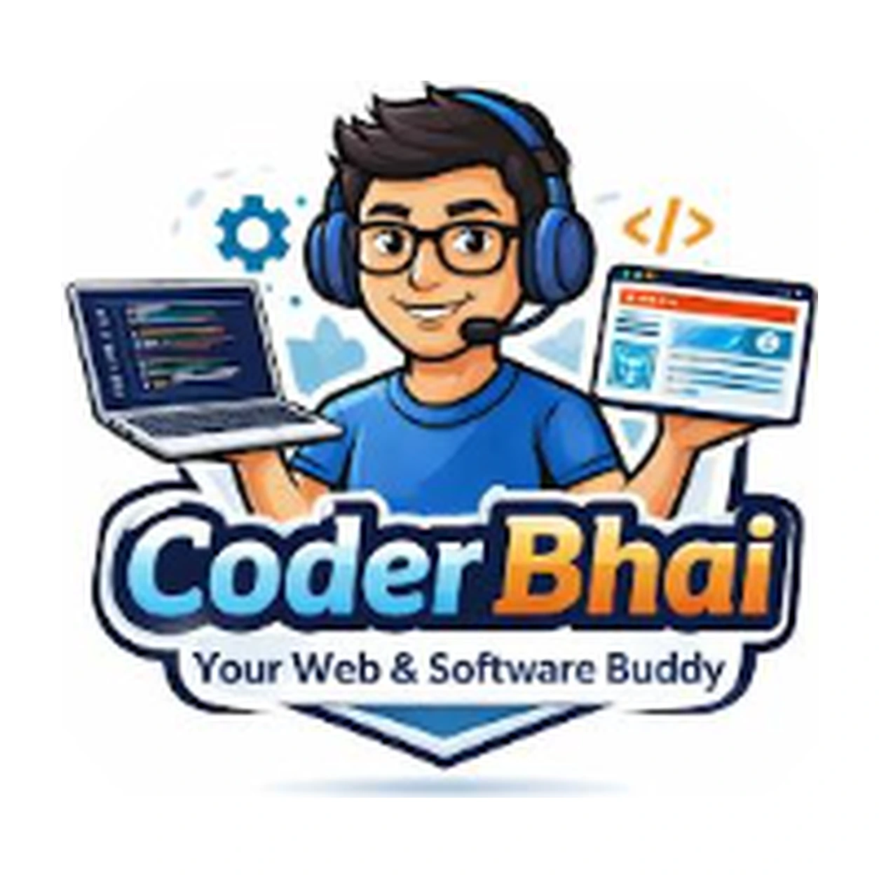 Coder Bhai official web and software development logo